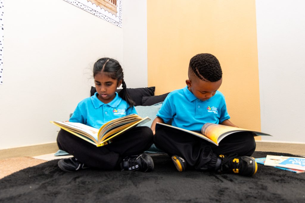 Children reading together