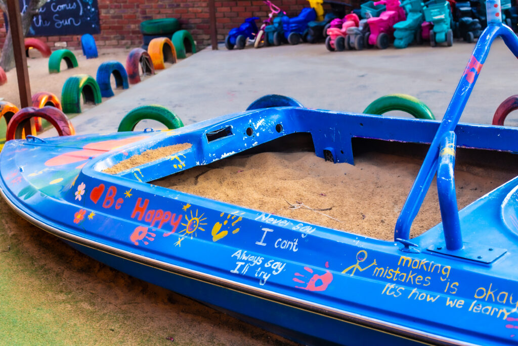 Colourful play area